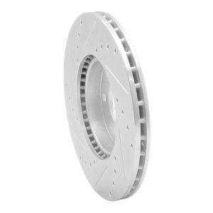 Chevrolet Spark Brake Rotor (1) - Front Right - R1 Concepts - Drilled & Slotted - Silver - `16-`22